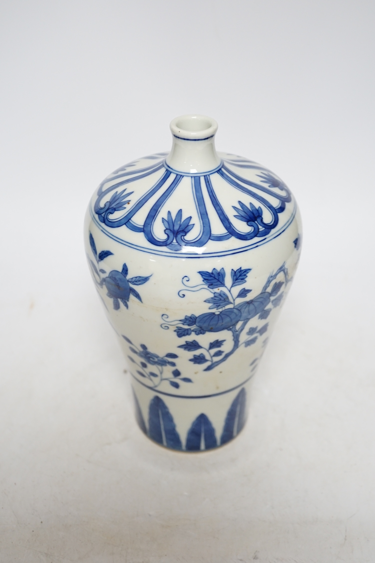 A Chinese blue and white meiping, 24cm